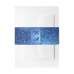Bandeau De Faire-part Échantillon de peinture pailletée bleue avec éclat