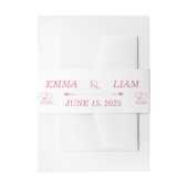 Bandeau De Faire-part Écharpe de mariage rose blush (Devant example)