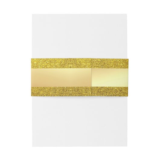 Bandeau De Faire-part Écriture calligraphique moderne pailletée or éléga (Dos Example)