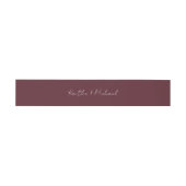 Bandeau De Faire-part Écriture manuscrite Mariage moderne Merlot (Plat)