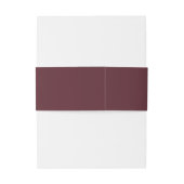 Bandeau De Faire-part Écriture manuscrite Mariage moderne Merlot (Dos Example)