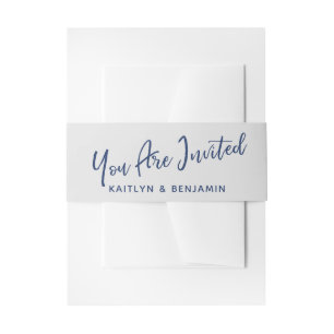 Bandeau De Faire-part Écriture Vous Êtes Invité Marine & Grey