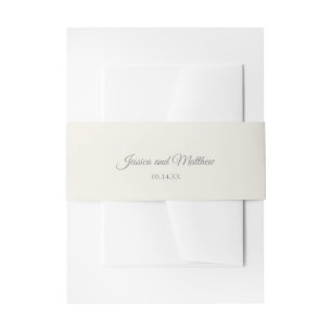 Bandeau De Faire-part Ecru Invitation Belly Band