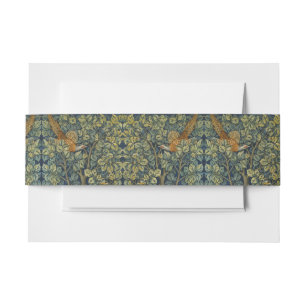 Bandeau De Faire-part Écureuil Vintage de Morris et Motif de fleurs