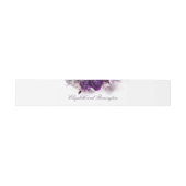 Bandeau De Faire-part Eggplant Fleurs pourpres Mariage élégant (Plat)