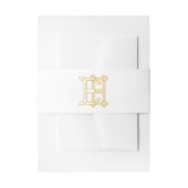 Bandeau De Faire-part EH monogramme ou HE monogramme bande du ventre (Devant example)