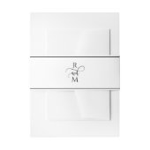 Bandeau De Faire-part Elegant and Modern Monogrammed Wedding (Devant example)