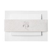 Bandeau De Faire-part Elégant Aquarelle Botanique Monogramme Mariage (Devant Example)