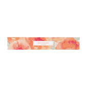 Bandeau De Faire-part Elégant Aquarelle Pêche pivoines Floral Mariage (Plat)