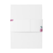 Bandeau De Faire-part Élégant aquarelle rose boho floral calligraphie ma (Dos Example)