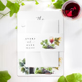 Bandeau De Faire-part Elégant Aquarelle Vignoble Destination Mariage