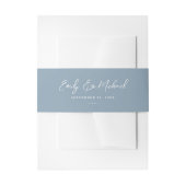 Bandeau De Faire-part Élégant bleu foncé Script Mariage minimal (Devant example)