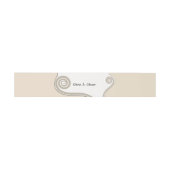 Bandeau De Faire-part Élégant Blush Fern Leaf Koru Swirl Mariage (Plat)