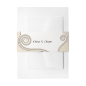 Bandeau De Faire-part Élégant Blush Fern Leaf Koru Swirl Mariage (Devant example)