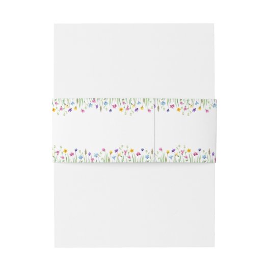 Bandeau De Faire-part Elegant Boho fleur sauvage mariage (Dos Example)