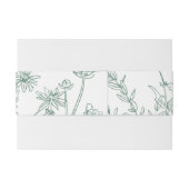 Bandeau De Faire-part Elégant Boho Fleur sauvage Spring Green Mariage (Dos exemple)