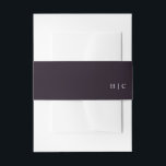 Bandeau De Faire-part Elégant Boho foncé blanc sur Mariage violet<br><div class="desc">Élégant Boho foncé blanc sur Faire-part de mariage violet bande ventre</div>