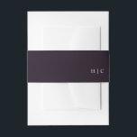 Bandeau De Faire-part Elégant Boho foncé blanc sur Mariage violet<br><div class="desc">Élégant Boho foncé blanc sur Faire-part de mariage violet bande ventre</div>