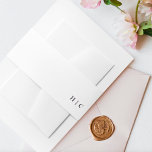Bandeau De Faire-part Élégant Boho foncé violet sur Mariage blanc<br><div class="desc">Élégant Boho foncé violet sur Bande de ventre Faire-part de mariage blanche</div>