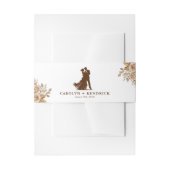 Bandeau De Faire-part Elégant Boho Neutral Flore Accents Mariage (Devant example)