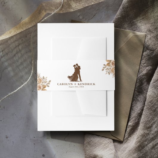 Bandeau De Faire-part Elégant Boho Neutral Flore Accents Mariage