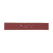 Bandeau De Faire-part Elegant Burgundy & Ivory Wedding (Plat)