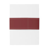 Bandeau De Faire-part Elegant Burgundy & Ivory Wedding (Dos Example)