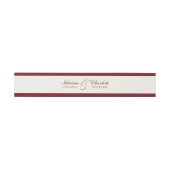 Bandeau De Faire-part Elegant Burgundy & Ivory Wedding (Plat)