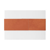 Bandeau De Faire-part Élégant Burnt Orange Mariage personnalisé (Dos exemple)