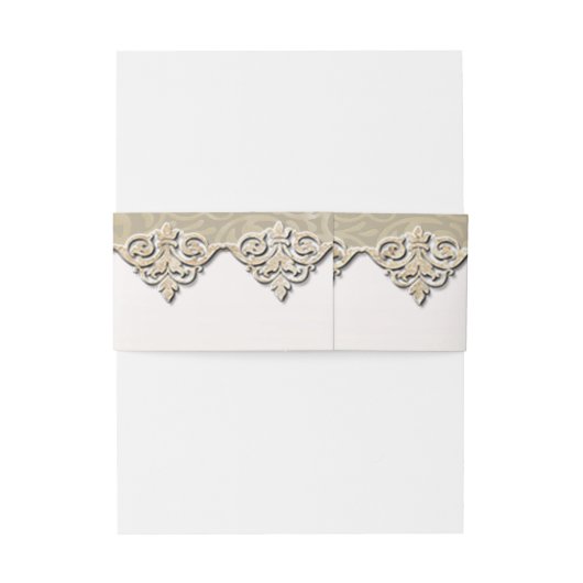 Bandeau De Faire-part Elegant Chic Damask (Dos Example)