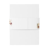 Bandeau De Faire-part Elegant Christmas Winter Floral (Dos Example)