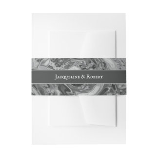 Bandeau De Faire-part Élégant Chrome Liquide Argenté Mariage Eau