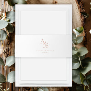 Bandeau De Faire-part Élégant, Classique, Monogramme, Mariage