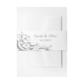 Bandeau De Faire-part Élégant classique Rococo Floral (Devant example)