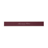 Bandeau De Faire-part Elegant Classy Burgundy Wedding (Plat)