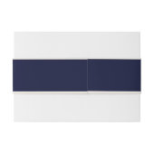 Bandeau De Faire-part Elegant Classy Navy Blue Wedding (Dos exemple)