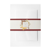 Bandeau De Faire-part Elégant Dusty Brown Autumn Foliage Mariage de auto (Devant example)