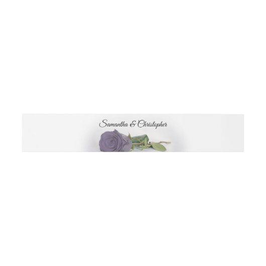Bandeau De Faire-part Élégant Dusty violet Rose simple Mariage Glam (Plat)