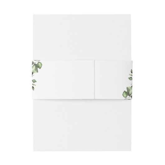 Bandeau De Faire-part Elégant Eucalyptus Aquarelle Floral Mariage (Dos Example)