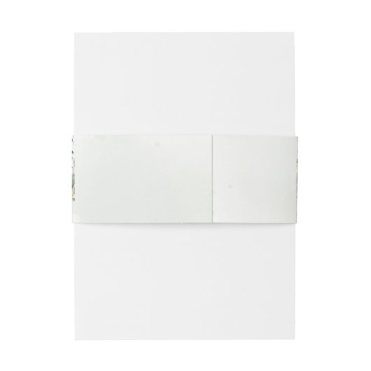 Bandeau De Faire-part Elégant Eucalyptus Feuille Mariage or vert (Dos Example)