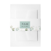 Bandeau De Faire-part Élégant Eucalyptus Mariage Monogramme (Devant example)