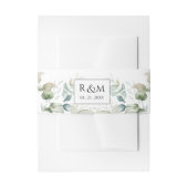 Bandeau De Faire-part Élégant Eucalyptus Mariage Monogramme (Devant example)