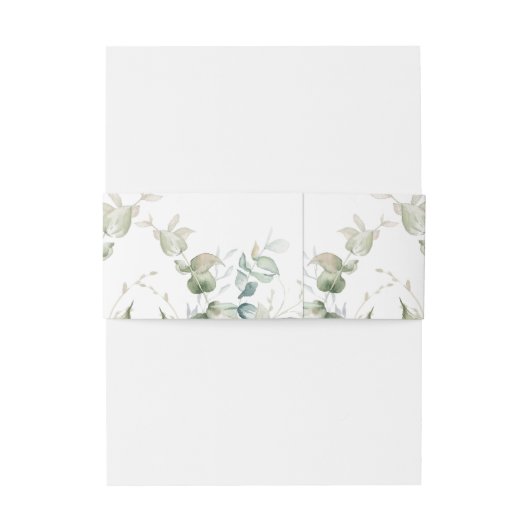 Bandeau De Faire-part Élégant Eucalyptus Mariage Monogramme (Dos Example)