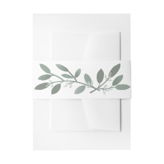 Bandeau De Faire-part Elégant Eucalyptus Mariage Suite Belly Band