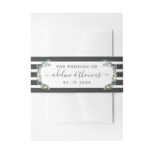 Bandeau De Faire-part Élégant Eucalyptus Stripes Mariage Monogramme (Devant example)