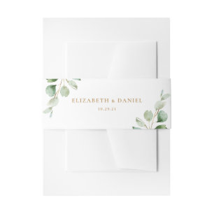 Bandeau De Faire-part Elégant Eucalyptus Vert Mariage personnalisé