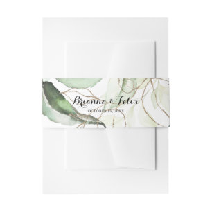 Bandeau De Faire-part Elégant Faire-part de mariage de verdure or