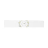 Bandeau De Faire-part Élégant Fleur de prairie Monogramme Mariage Bande  (Plat)