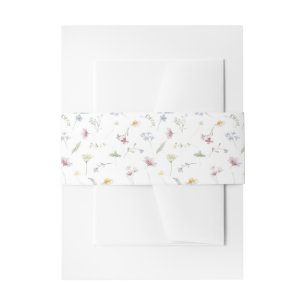 Bandeau De Faire-part Élégant Fleur sauvage Pastel Soft Mariage botaniqu