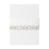 Bandeau De Faire-part Élégant Fleur sauvage Whimsical Script Jardin Mari (Dos Example)